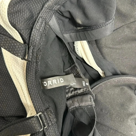 Torrid Swim Suit One Piece Textured High Neck Convertible Straps Black Large - Picture 7 of 11